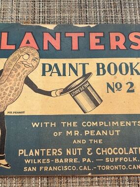 Planters Mr. Peanut Paint Book No. 2 - Blue & Red